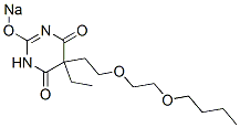 5-[2-(2-Butoxyethoxy)ethyl]-5-ethyl-2-sodiooxy-4,6(1H,5H)-pyrimidinedione Structure