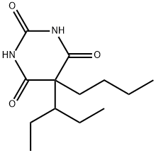 5-Butyl-5-(1-ethylpropyl)-2,4,6(1H,3H,5H)-pyrimidinetrione 구조식 이미지