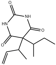 5-sec-Butyl-5-(1-methyl-2-propenyl)-2,4,6(1H,3H,5H)-pyrimidinetrione Structure