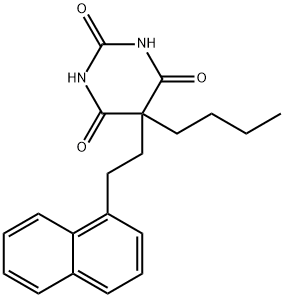 5-Butyl-5-[2-(1-naphtyl)ethyl]-2,4,6(1H,3H,5H)-pyrimidinetrione 구조식 이미지