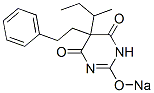 5-sec-Butyl-5-phenethyl-2-sodiooxy-4,6(1H,5H)-pyrimidinedione Structure