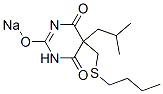 5-(Butylthiomethyl)-5-isobutyl-2-sodiooxy-4,6(1H,5H)-pyrimidinedione 구조식 이미지
