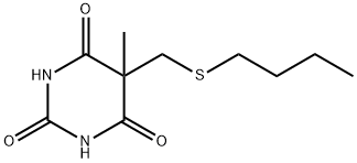 5-(Butylthiomethyl)-5-methyl-2-sodiooxy-4,6(1H,5H)-pyrimidinedione 구조식 이미지