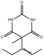 5-(1-Ethyl-1-propenyl)-5-methyl-2,4,6(1H,3H,5H)-pyrimidinetrione 구조식 이미지