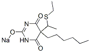 5-[1-(Ethylthio)ethyl]-5-hexyl-2-sodiooxy-4,6(1H,5H)-pyrimidinedione 구조식 이미지