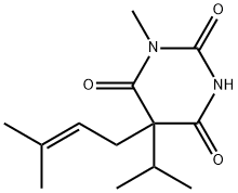 5-(3-Methyl-2-butenyl)-5-isopropyl-1-methylbarbituric acid 구조식 이미지