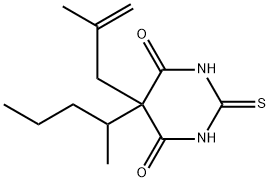 2,3-Dihydro-5-(2-methyl-2-propenyl)-5-(1-methylbutyl)-2-thioxo-4,6(1H,5H)-pyrimidinedione 구조식 이미지