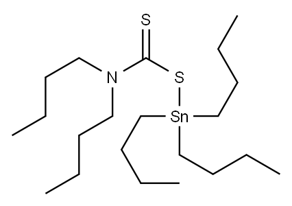 Tributyl[[(dibutylamino)thioxomethyl]thio]stannane 구조식 이미지