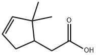 2,2-Dimethyl-3-cyclopentene-1-acetic acid 구조식 이미지
