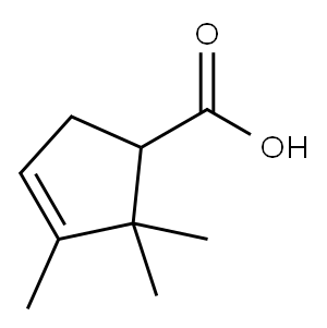 2,2,3-trimethylcyclopent-3-enecarboxylic acid 구조식 이미지