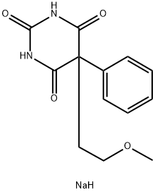 5-(2-Methoxyethyl)-5-phenyl-2-sodiooxy-4,6(1H,5H)-pyrimidinedione 구조식 이미지