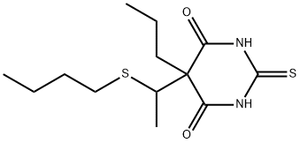 5-[1-(Butylthio)ethyl]-5-propyl-2-sodiothio-4,6(1H,5H)-pyrimidinedione 구조식 이미지