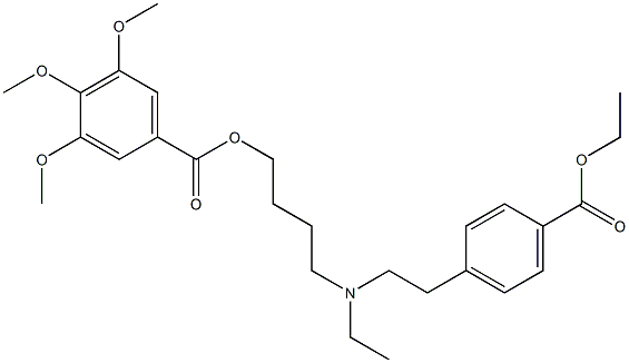 4-[2-[N-Ethyl-N-[4-(3,4,5-trimethoxybenzoyloxy)butyl]amino]ethyl]benzoic acid ethyl ester Structure