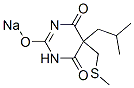 5-Isobutyl-5-(methylthiomethyl)-2-sodiooxy-4,6(1H,5H)-pyrimidinedione Structure
