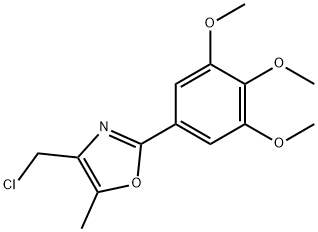 4-(Chloromethyl)-5-methyl-2-(3,4,5-trimethoxyphenyl)-1,3-oxazole 구조식 이미지