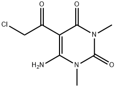 6-AMINO-5-(2-CHLORO-ACETYL)-1,3-DIMETHYL-1H-PYRIMIDINE-2,4-DIONE Structure