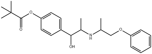 4-[1-hydroxy-2-[(1-methyl-2-phenoxyethyl)amino]propyl]phenyl pivalate 구조식 이미지