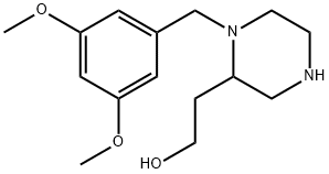 2-[1-(3,5-dimethoxybenzyl)-2-piperazinyl]ethanol 구조식 이미지