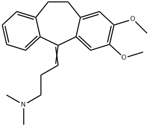 3-(2,3-Dimethoxy-5H-dibenzo[a,d]cyclohepten-5-ylidene)-N,N-dimethyl-1-propanamine 구조식 이미지