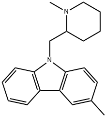 3-Methyl-9-(1-methyl-2-piperidylmethyl)-9H-carbazole 구조식 이미지