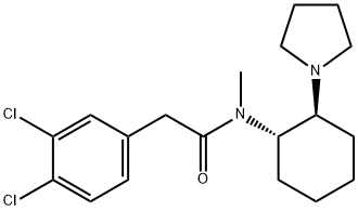 N-Methyl-N-[(1S,2S)-2-pyrrolizinocyclohexyl]-2-(3,4-dichlorophenyl)acetamide 구조식 이미지