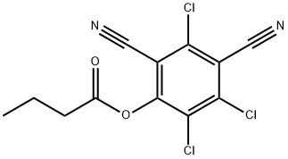 Butyric acid 2,4-dicyano-3,5,6-trichlorophenyl ester Structure