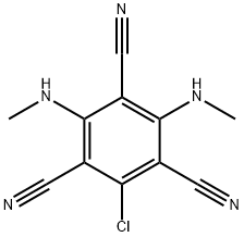 4,6-Bis(methylamino)-2-chlorobenzene-1,3,5-tricarbonitrile 구조식 이미지