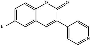 6-Bromo-3-(4-pyridyl)-2H-1-benzopyran-2-one 구조식 이미지