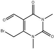 6-(BROMOMETHYL)-1,3-DIMETHYL-2,4-DIOXO-1,2,3,4-TETRAHYDROPYRIMIDINE-5-CARBALDEHYDE Structure