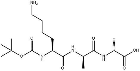 tert-butyloxycarbonyl-lysyl-alanyl-alanine 구조식 이미지