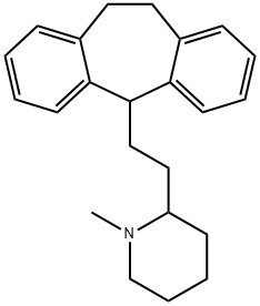 10,11-Dihydro-5-[2-(1-methyl-2-piperidyl)ethyl]-5H-dibenzo[a,d]cycloheptene 구조식 이미지