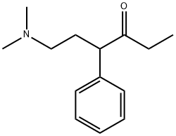 1-Dimethylamino-3-phenyl-4-hexanone 구조식 이미지