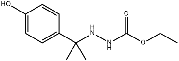 1-[1-(4-Hydroxyphenyl)-1-methylethyl]-2-ethoxycarbonylhydrazine 구조식 이미지