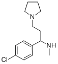 [1-(4-CHLORO-PHENYL)-3-PYRROLIDIN-1-YL-PROPYL]-METHYL-AMINE
 Structure