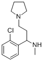 [1-(2-CHLORO-PHENYL)-3-PYRROLIDIN-1-YL-PROPYL]-METHYL-AMINE
 Structure