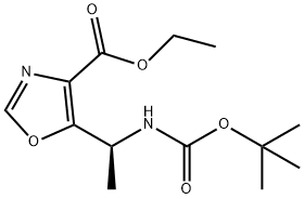 TERT-BUTYL (S)-1-(4-(ETHOXYCARBONYL)OXAZOL-5-YL)ETHYLCARBAMATE 구조식 이미지