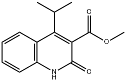 2-HYDROXY-4-ISOPROPYL-3-QUINOLINE CARBOXYLIC ACID METHYL ESTER
 Structure