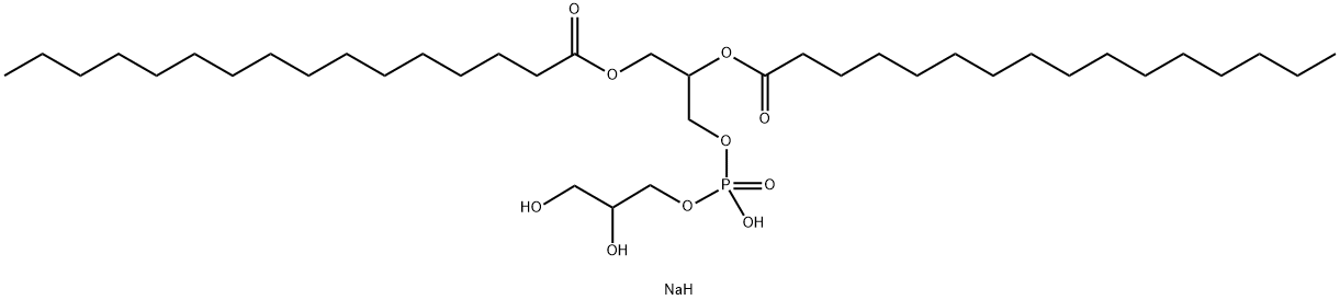 1,2-DIHEXADECANOYL-SN-GLYCERO-3-[PHOSPHO-RAC-(1-GLYCEROL)] SODIUM SALT 구조식 이미지