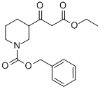 3-(2-ETHOXYCARBONYL-ACETYL)-PIPERIDINE-1-CARBOXYLIC ACID BENZYL ESTER Structure