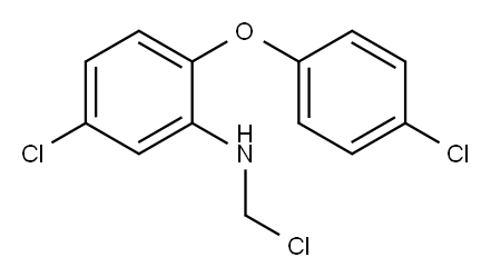 4-Chlorophenyl(4-chloro-2-chloromethylaminophenyl) ether Structure
