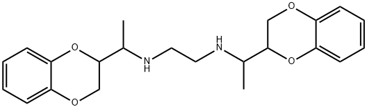 N,N'-Bis[1-(1,4-benzodioxan-2-yl)ethyl]ethylenediamine 구조식 이미지