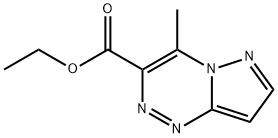 4-Methylpyrazolo[5,1-c][1,2,4]triazine-3-carboxylic acid ethyl ester 구조식 이미지