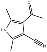 1H-Pyrrole-3-carbonitrile, 4-acetyl-2,5-dimethyl- (9CI) 구조식 이미지