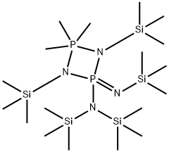 4-[Bis(trimethylsilyl)amino]-2,2,4,4-tetrahydro-2,2,2-trimethyl-1,3-bis(trimethylsilyl)-4-[(trimethylsilyl)imino]-1,3,2,4-diazadiphosphetidine 구조식 이미지