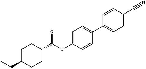 trans-4'-cyano[1,1'-biphenyl]-4-yl 4-ethylcyclohexanecarboxylate Structure