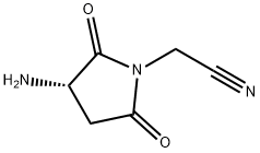 1-Pyrrolidineacetonitrile, 3-amino-2,5-dioxo-, (3S)- (9CI) 구조식 이미지
