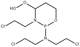2-[Bis(2-chloroethyl)amino]-3-(2-chloroethyl)-4-hydroperoxytetrahydro-2H-1,3,2-oxazaphosphorine Structure