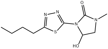 3-(5-Butyl-1,3,4-thiadiazol-2-yl)-4-hydroxy-1-methyl-2-imidazolidinone Structure