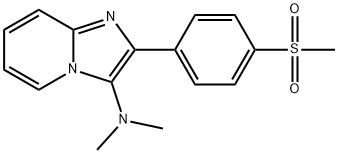 N,N-Dimethyl-2-[p-(methylsulfonyl)phenyl]imidazo[1,2-a]pyridin-3-amine 구조식 이미지