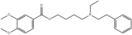 3,4-Dimethoxybenzoic acid 4-(ethylphenethylamino)butyl ester 구조식 이미지
